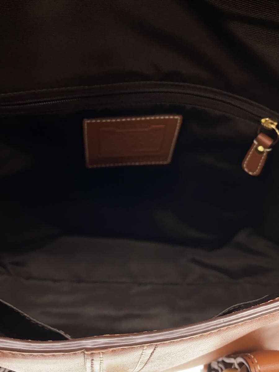 COACHCOACH Coach Pumpton's Leather Flap Tote Bag BRW Solid Color 6