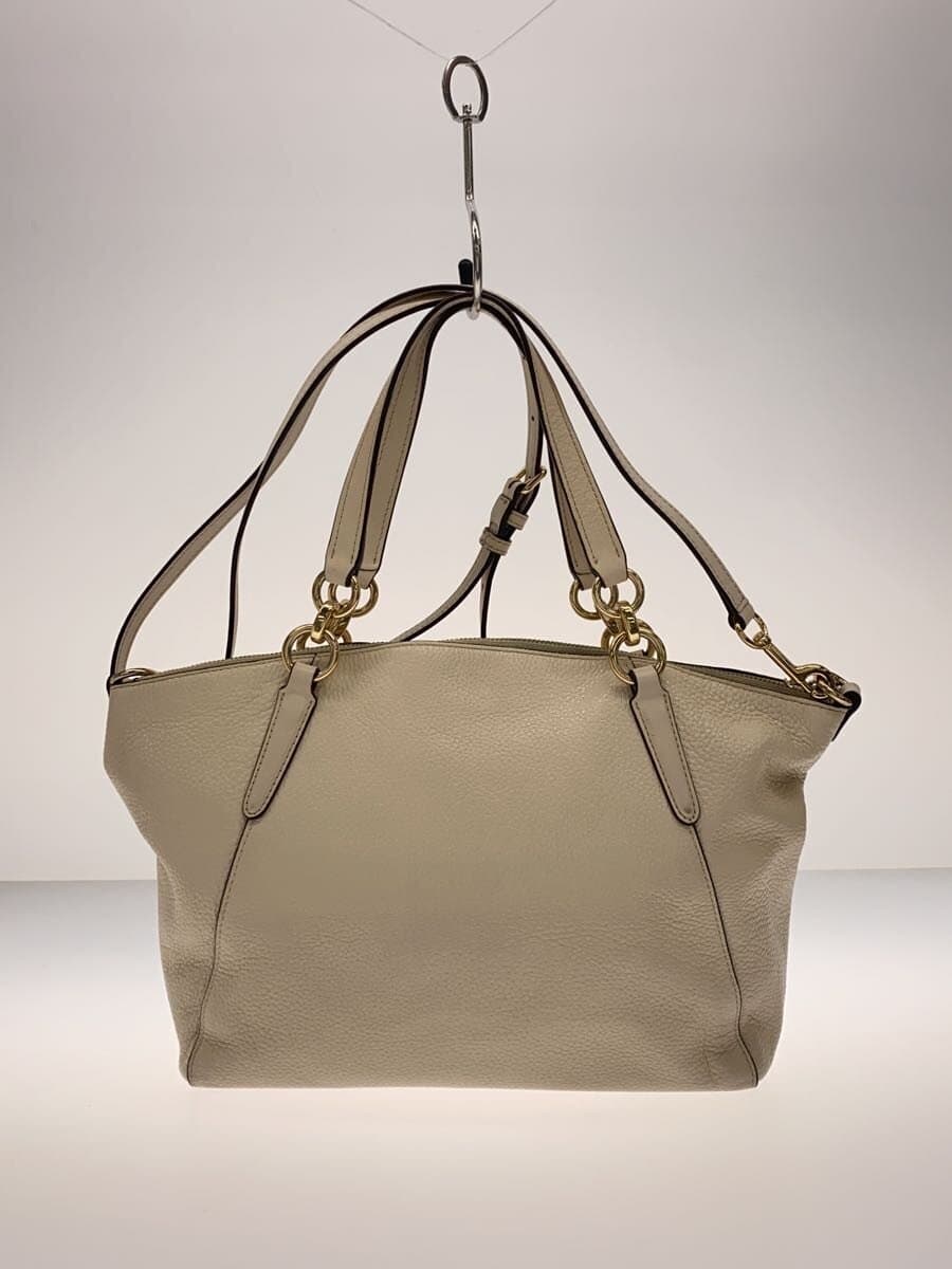 COACHCOACH Coach Ribbon 2WAY Handbag Leather CRM Solid F28969 3