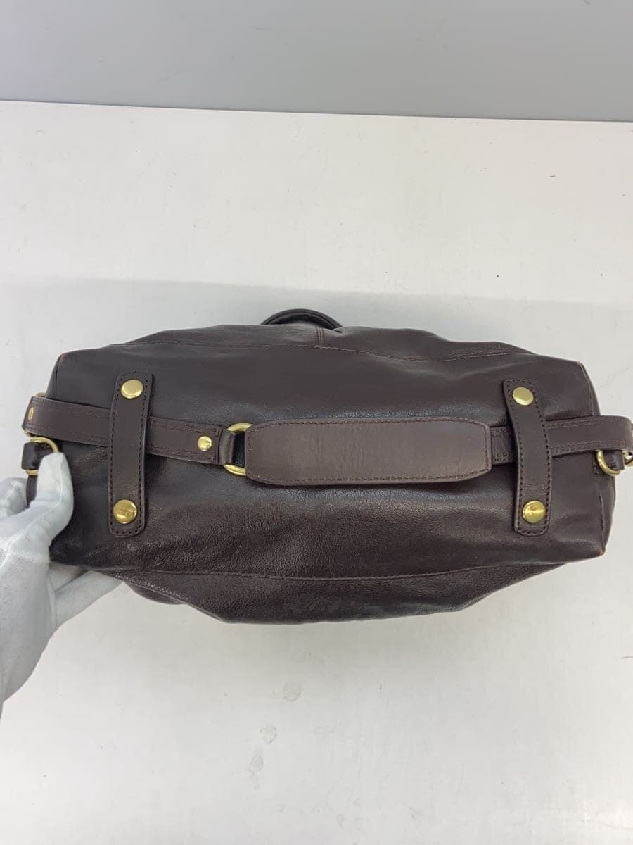 COACH Handbag Leather BRW F15445 4