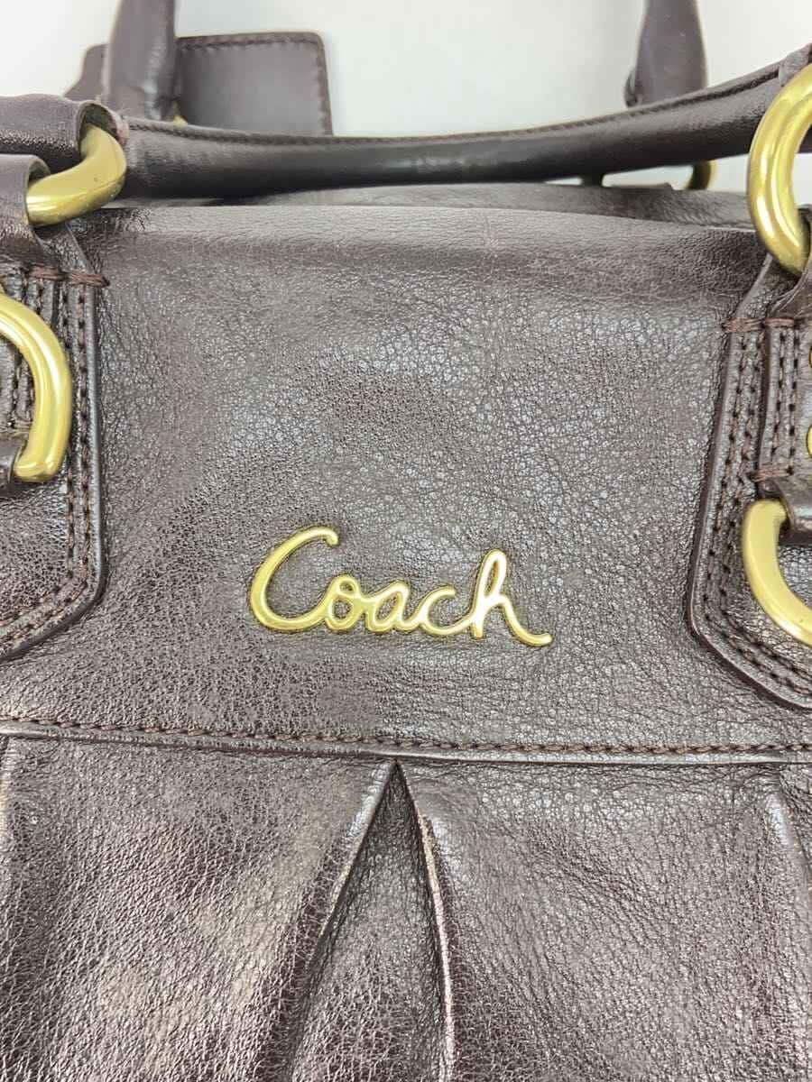 COACH Handbag Leather BRW F15445 5