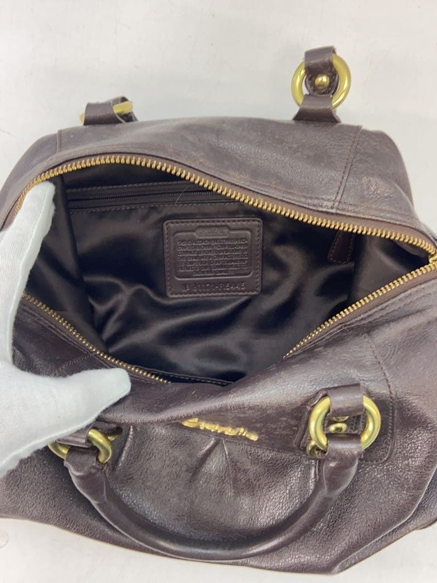 COACH Handbag Leather BRW F15445 6
