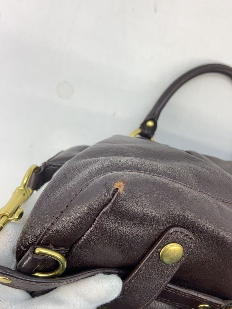COACH Handbag Leather BRW F15445 8