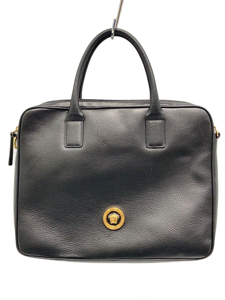 VERSACE briefcase leather BLK