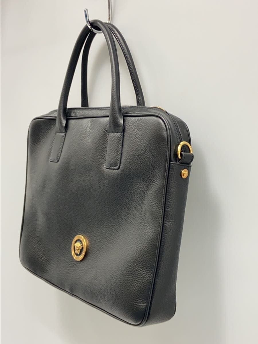 VERSACE briefcase leather BLK 2