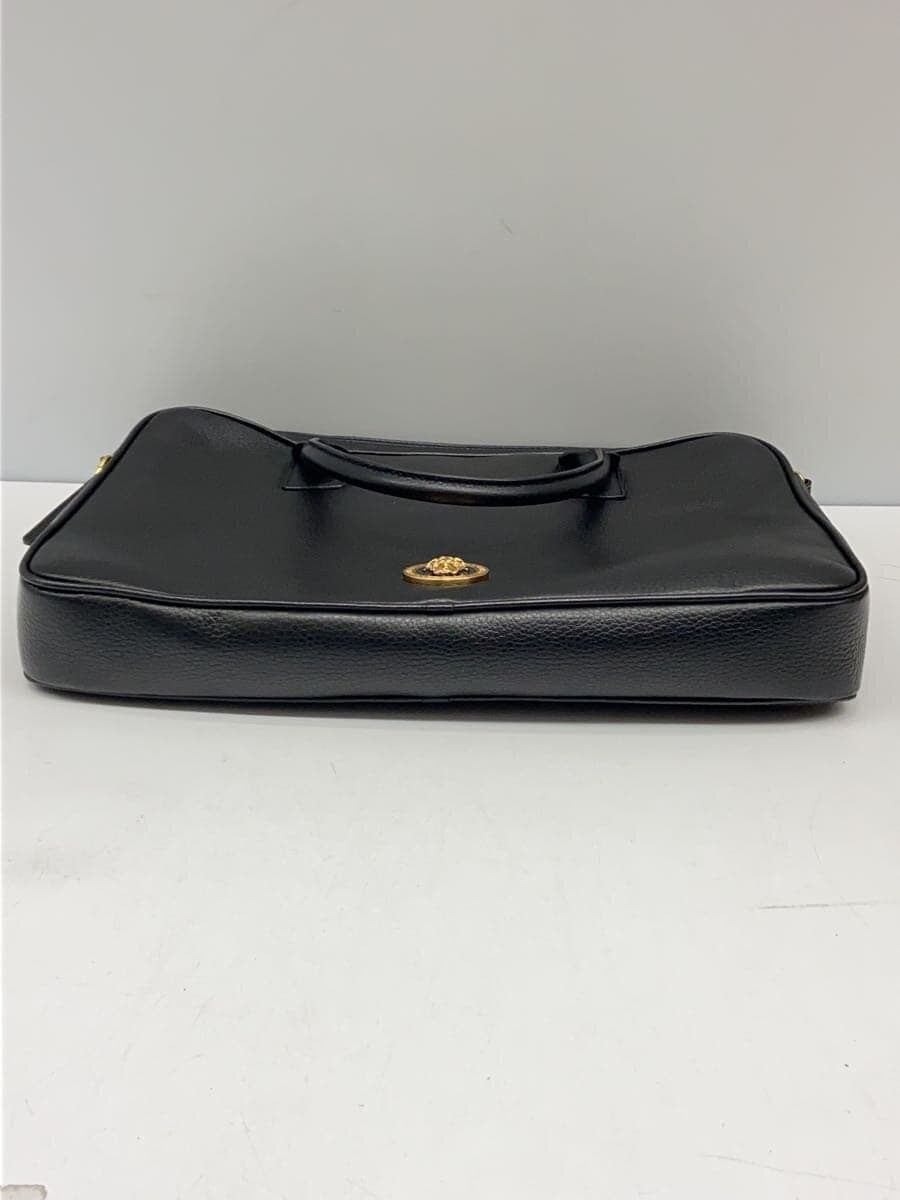 VERSACE briefcase leather BLK 4