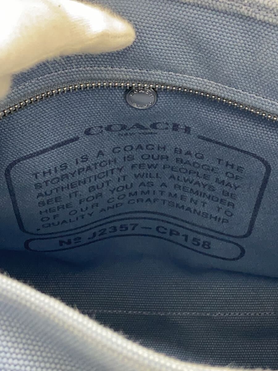 COACH Cargo Tote Canvas BLU 5