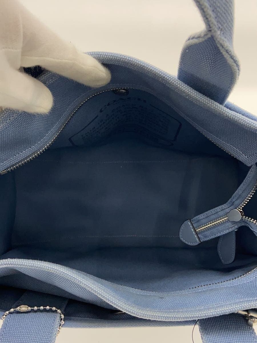 COACH Cargo Tote Canvas BLU 6