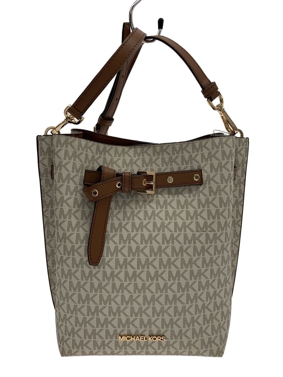 MICHAEL KORS Shoulder Bag PVC WHT All Over Pattern 35H0GU5M5B