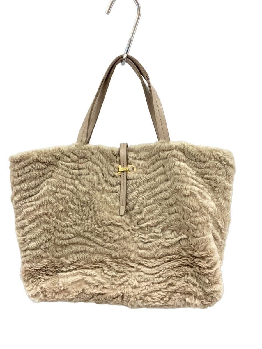 Salvatore Ferragamo tote bag fur beige FJ-21 D415