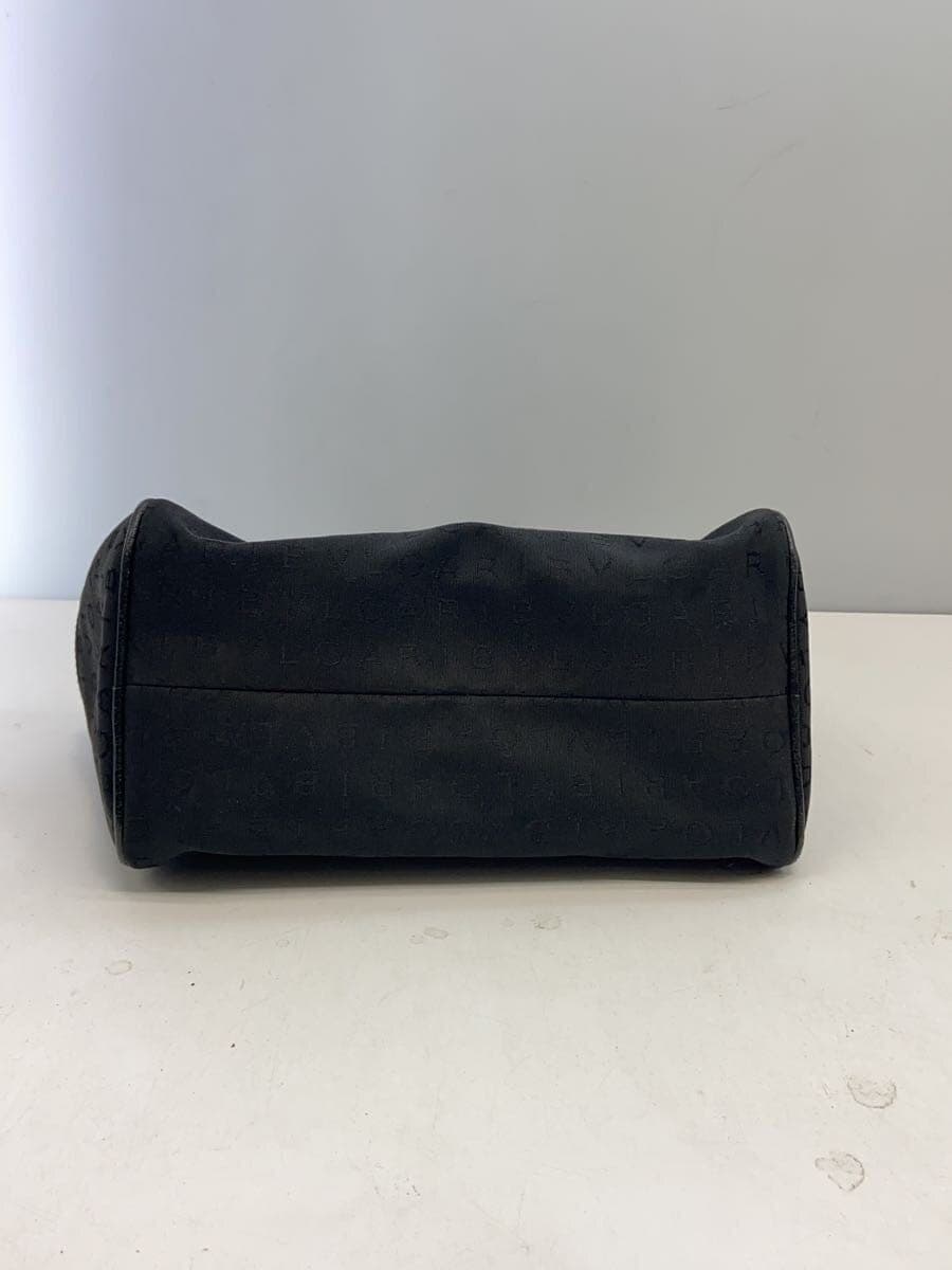 BVLGARI Handbag Canvas BLK All Over Pattern 4