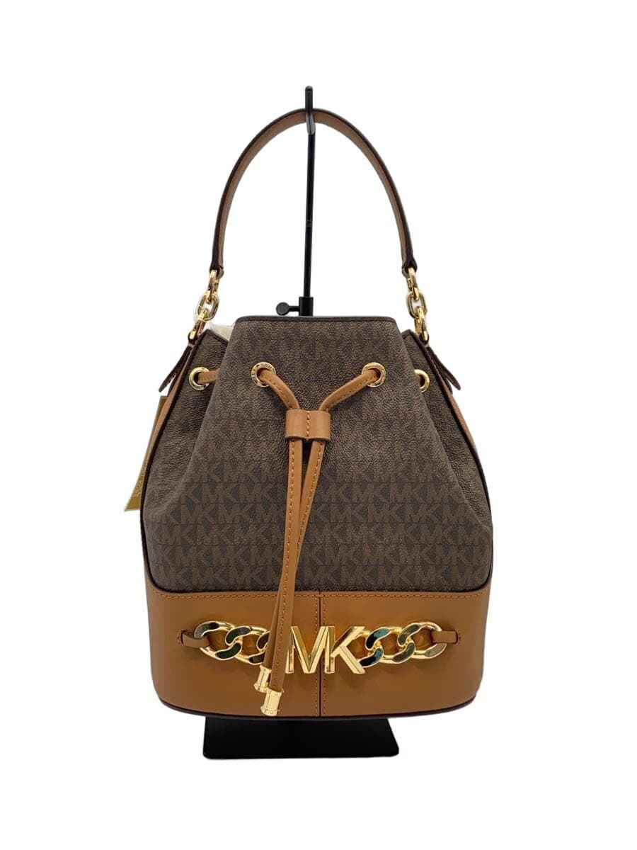 MICHAEL KORS Devon Medium Logo Bucket Bag Drawstring Bag Leather BRW 30S2GDVS2B