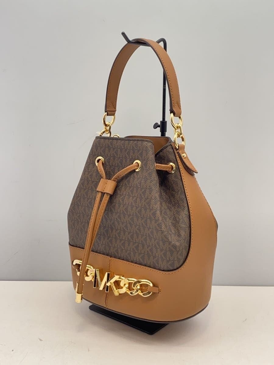 MICHAEL KORS Devon Medium Logo Bucket Bag Drawstring Bag Leather BRW 30S2GDVS2B 2