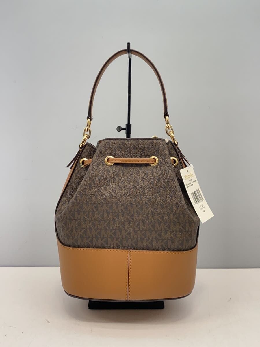 MICHAEL KORS Devon Medium Logo Bucket Bag Drawstring Bag Leather BRW 30S2GDVS2B 3