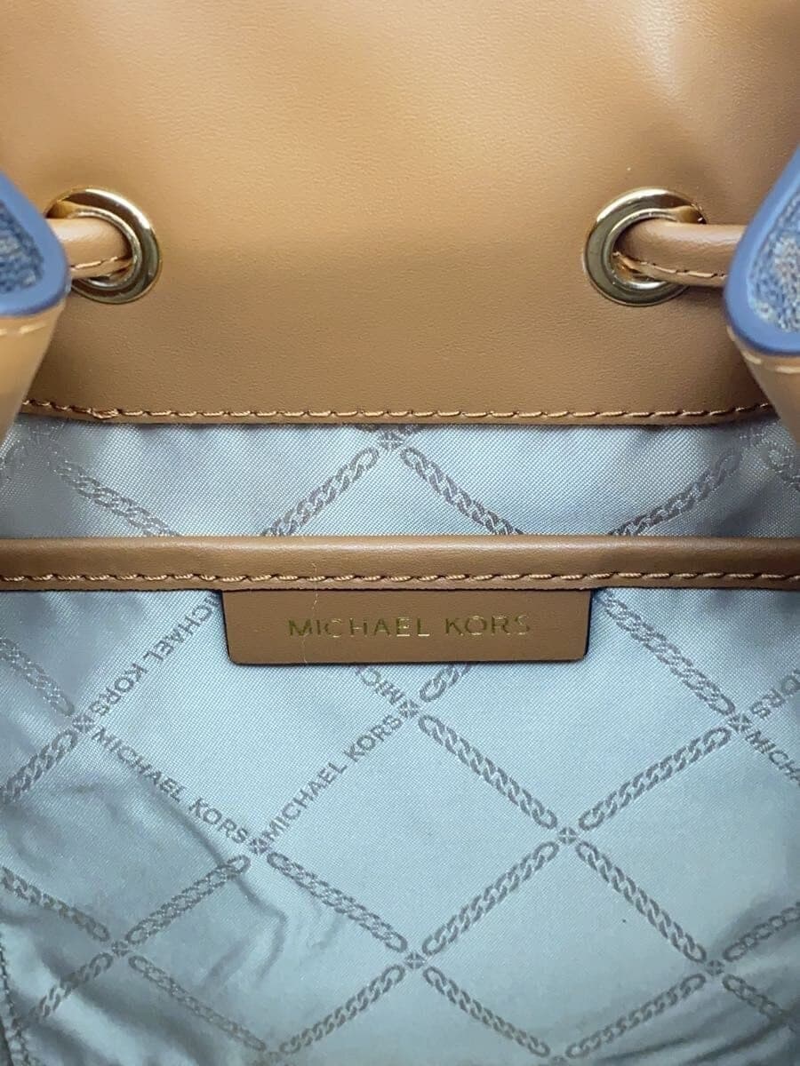 MICHAEL KORS Devon Medium Logo Bucket Bag Drawstring Bag Leather BRW 30S2GDVS2B 5