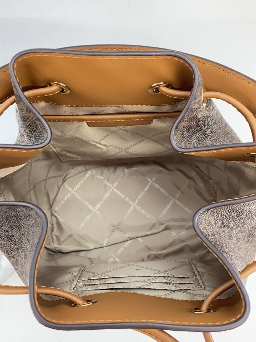 MICHAEL KORS Devon Medium Logo Bucket Bag Drawstring Bag Leather BRW 30S2GDVS2B 6