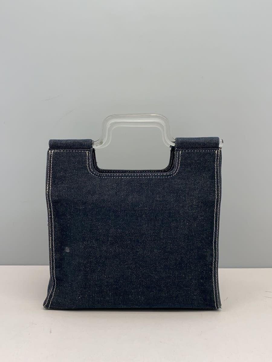 Courreges Square Denim Bag Clear Handle Tote Bag Denim IDG Solid 3