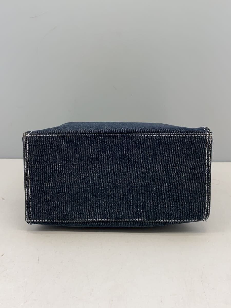 Courreges Square Denim Bag Clear Handle Tote Bag Denim IDG Solid 4