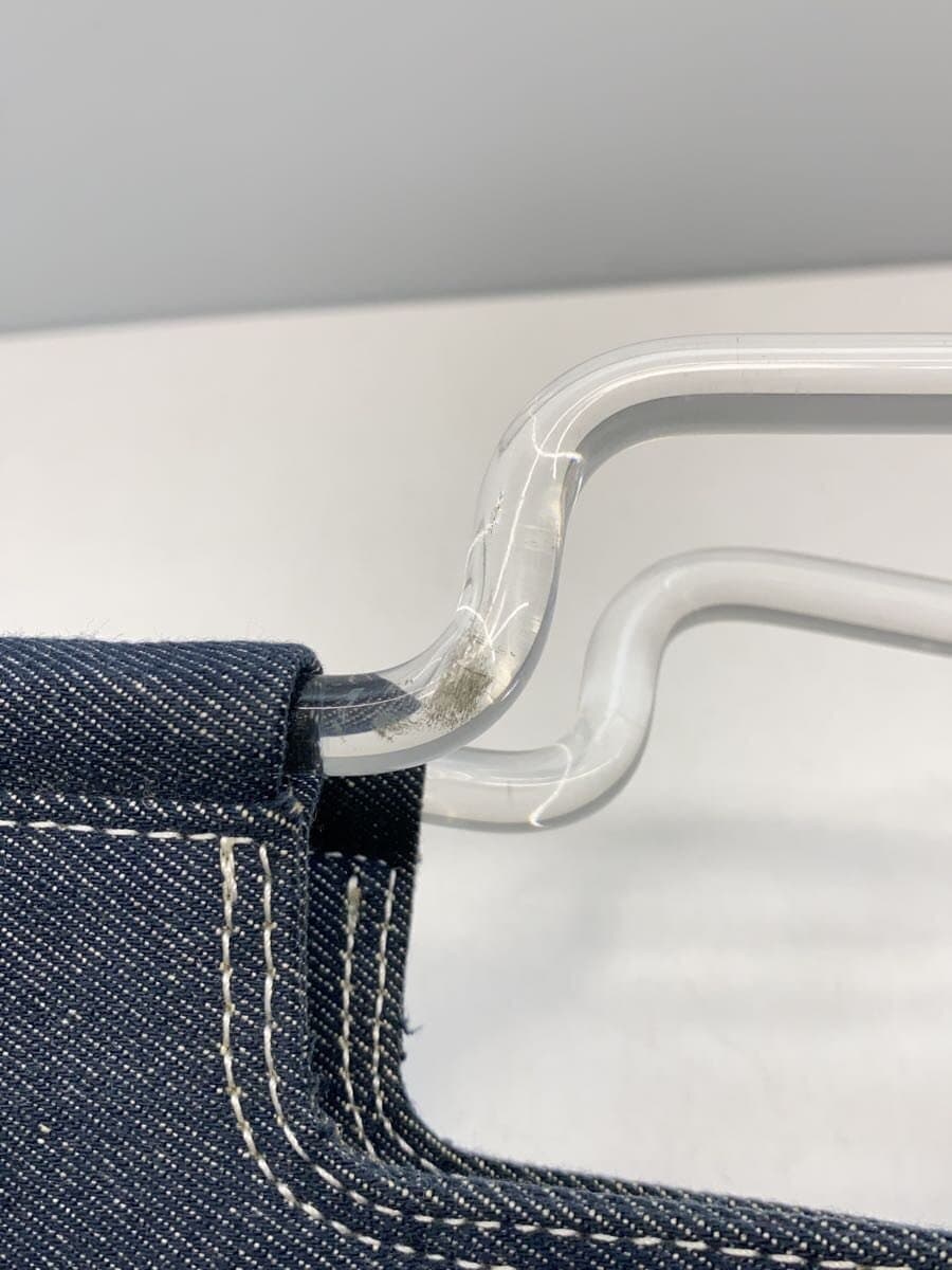 Courreges Square Denim Bag Clear Handle Tote Bag Denim IDG Solid 7