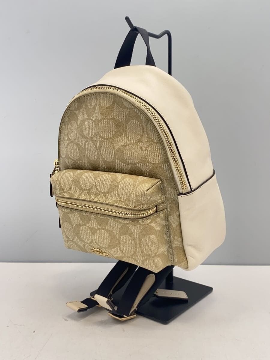 COACH Mini Charlie Backpack_Signature_White Leather 2