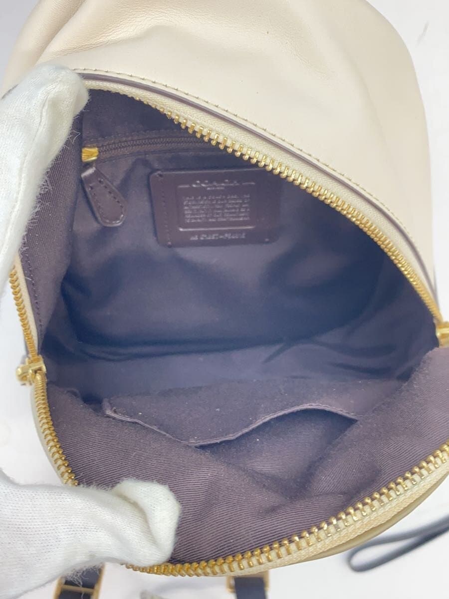 COACH Mini Charlie Backpack_Signature_White Leather 6