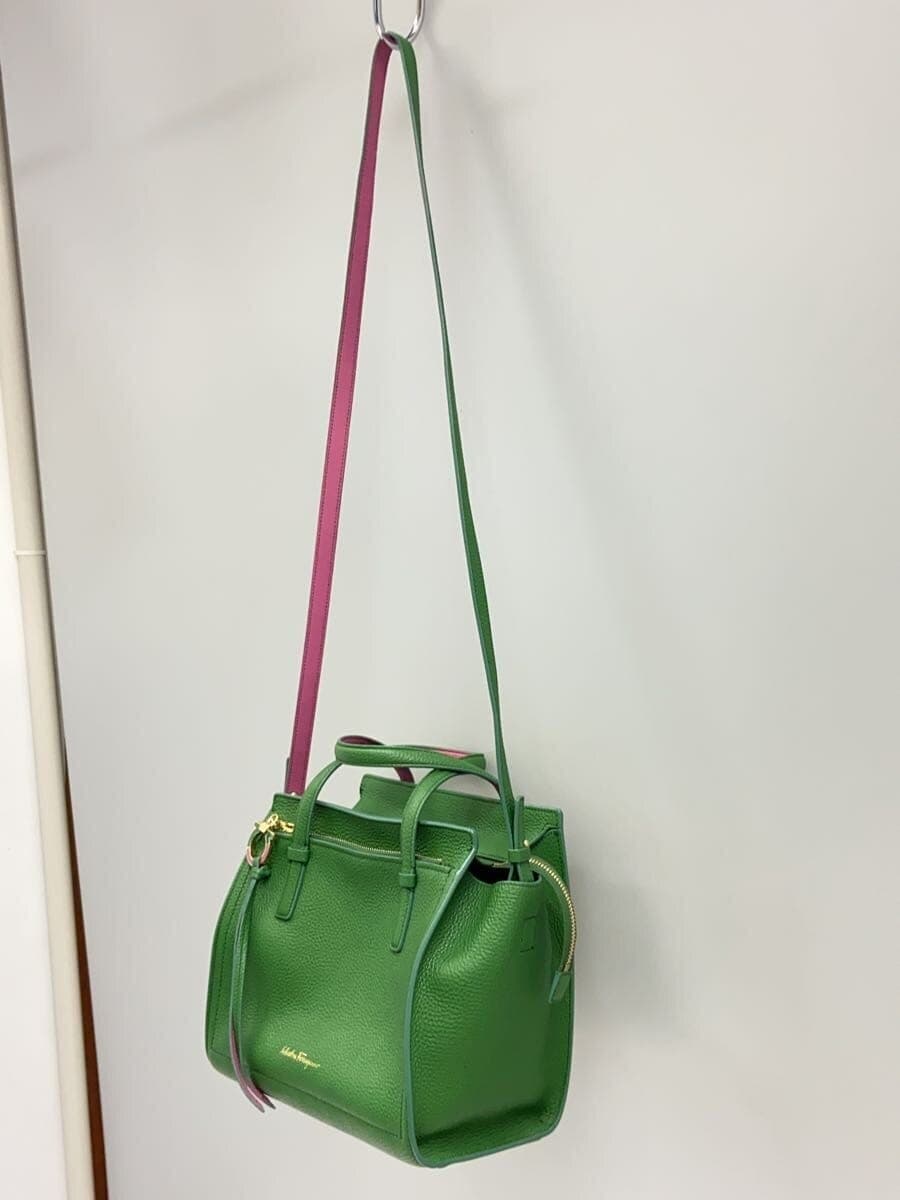 Salvatore Ferragamo shoulder bag leather GRN 2
