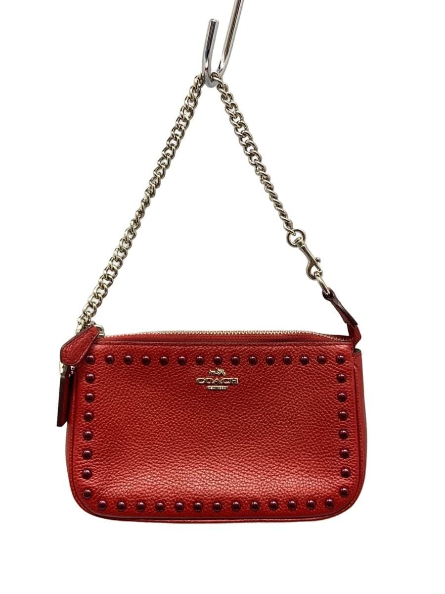 COACH Rivet Nolita Wristlet_Red Leather BRD 66380