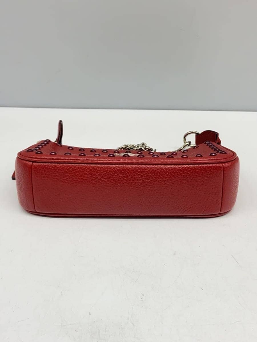 COACH Rivet Nolita Wristlet_Red Leather BRD 66380 4
