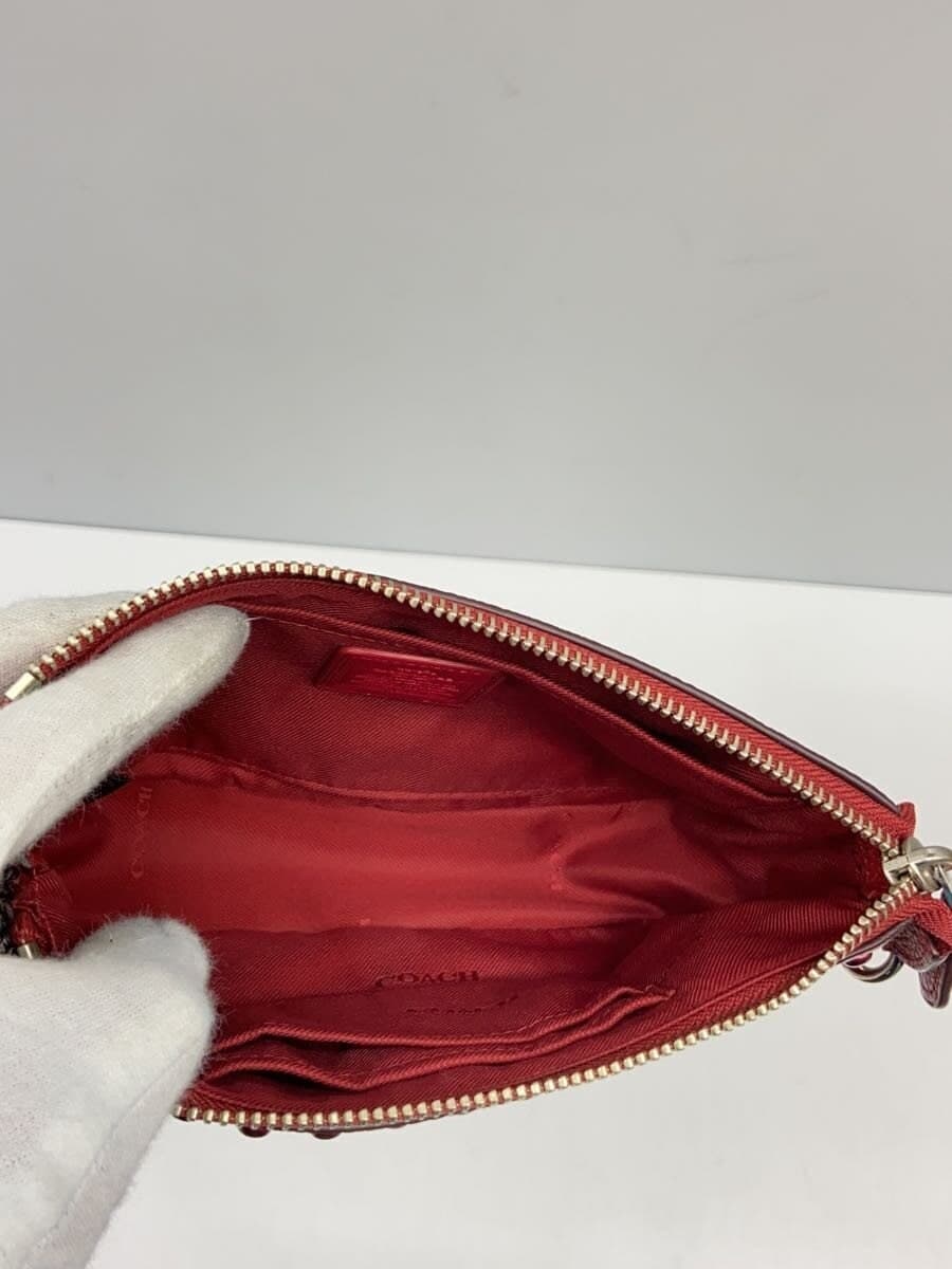COACH Rivet Nolita Wristlet_Red Leather BRD 66380 6
