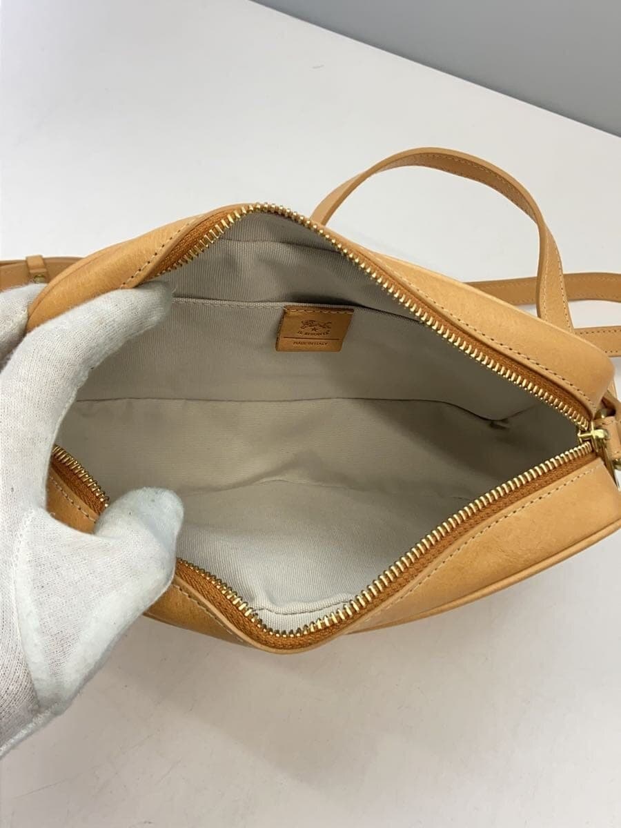 IL BISONTE Shoulder Bag Leather BEG 6