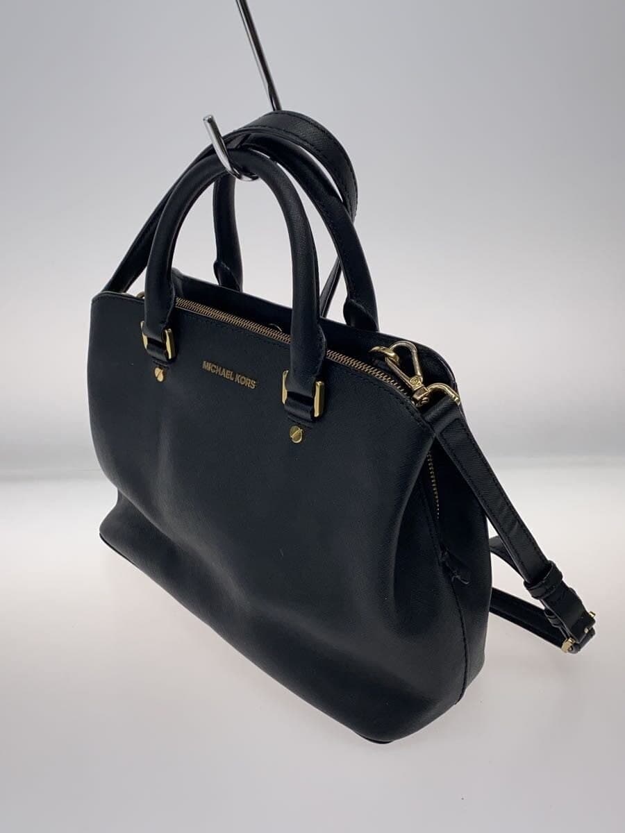 MICHAEL KORS Shoulder Bag Leather BLK Solid 30S6GS7S2L 2