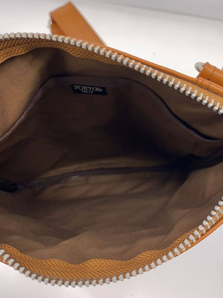 PORTER Shoulder Bag Leather BRW Solid 6