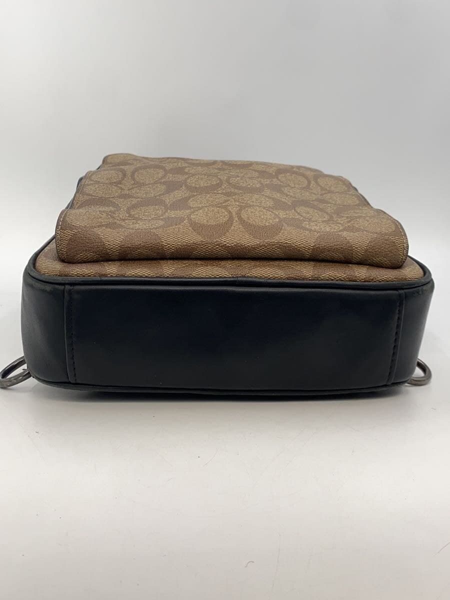 COACH Shoulder Bag PVC BEG All Over Pattern CO910 4