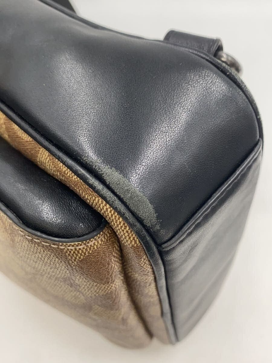 COACH Shoulder Bag PVC BEG All Over Pattern CO910 7