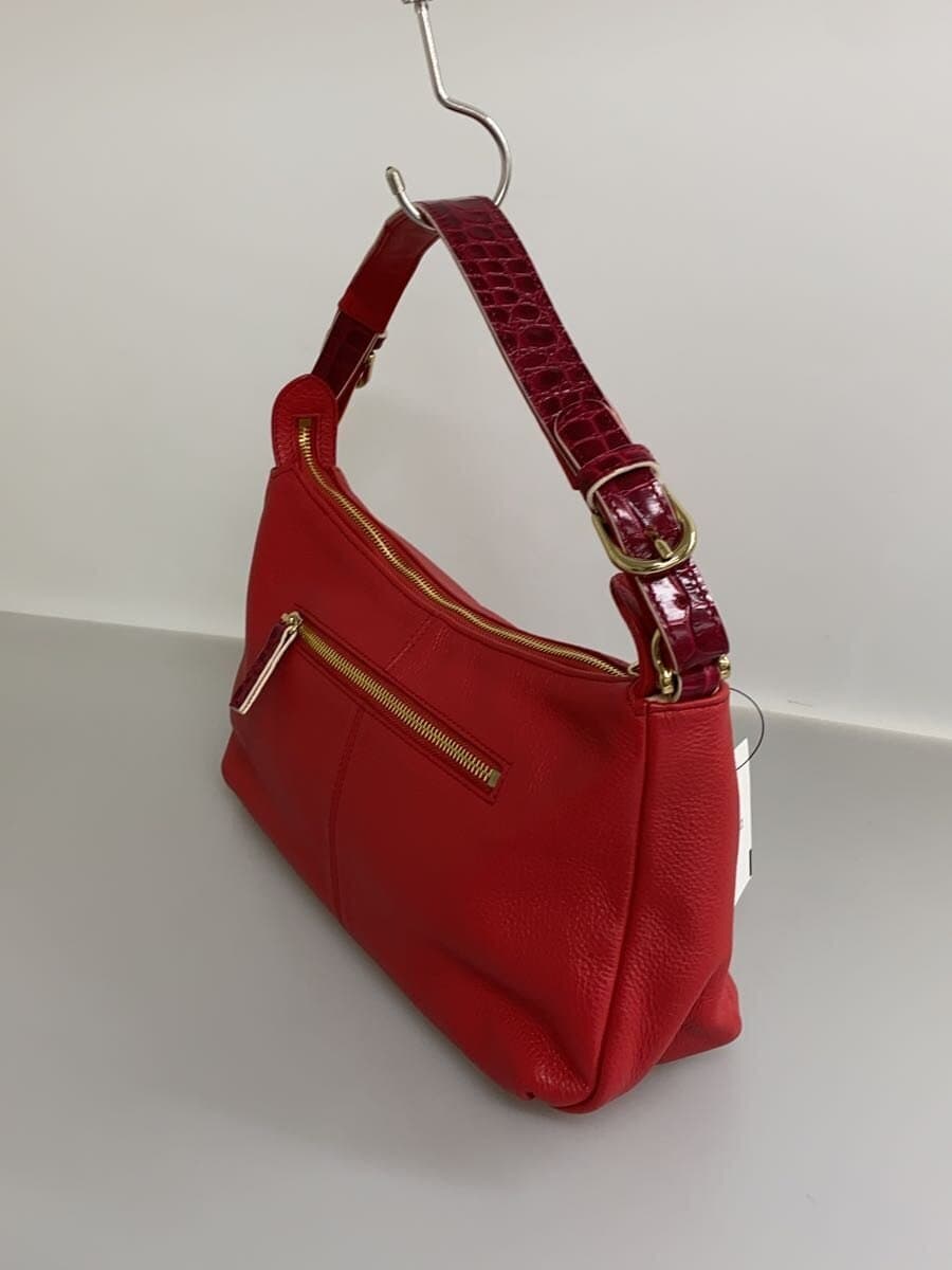 Falchi NEW YORK Handbag Leather RED Solid 2