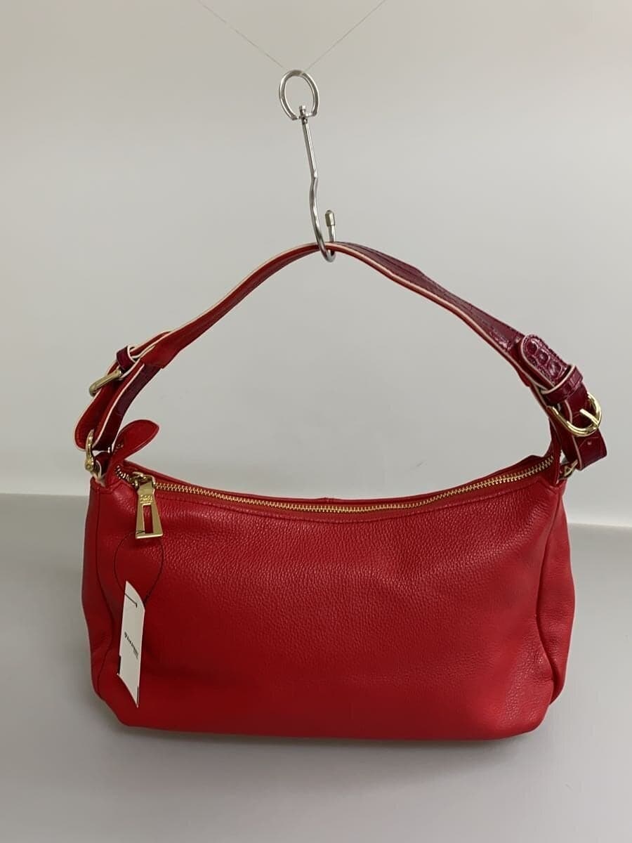 Falchi NEW YORK Handbag Leather RED Solid 3