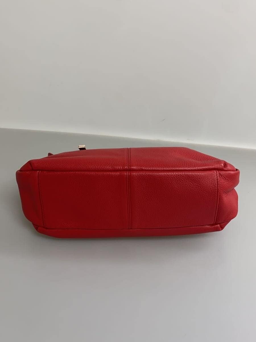 Falchi NEW YORK Handbag Leather RED Solid 4