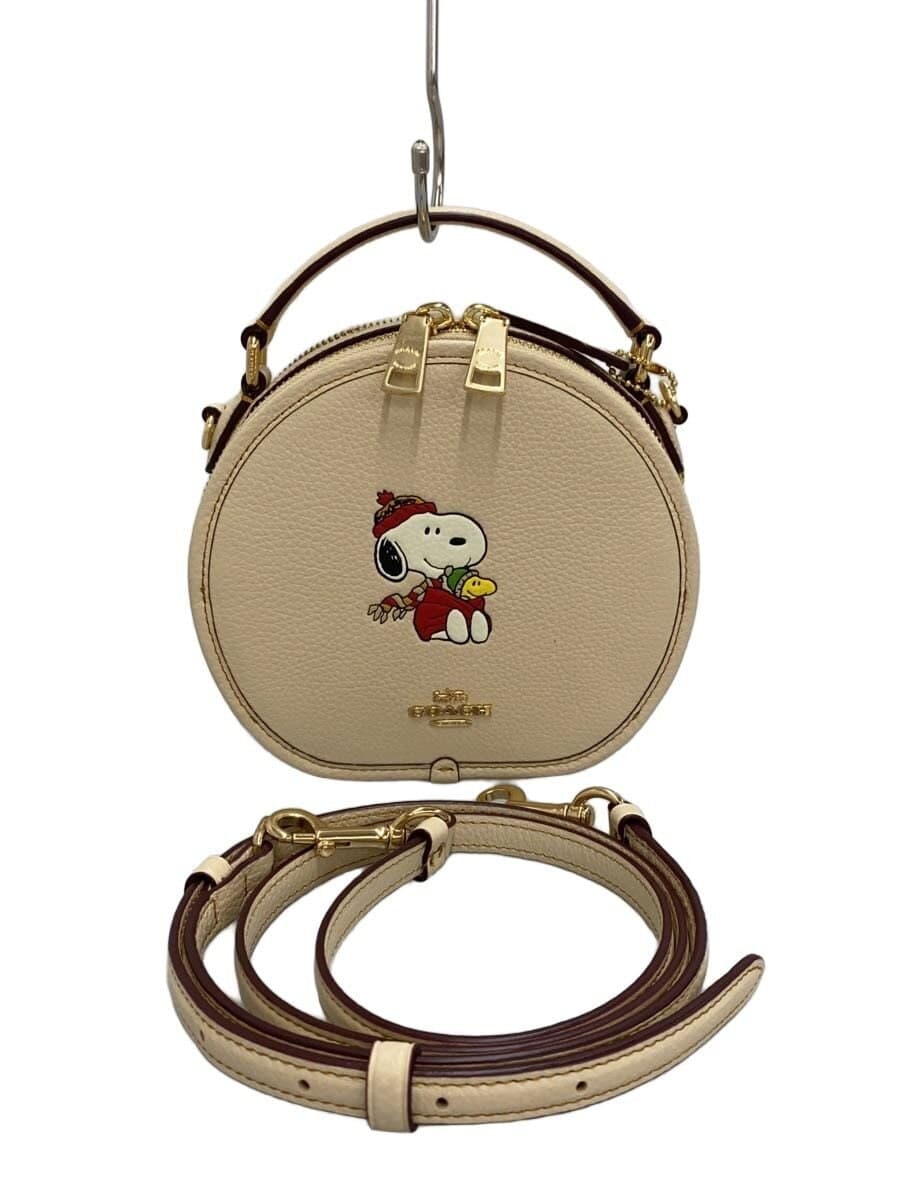 COACH Shoulder Bag Leather Cream