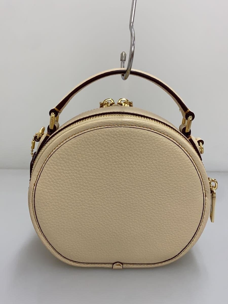 COACH Shoulder Bag Leather Cream 3