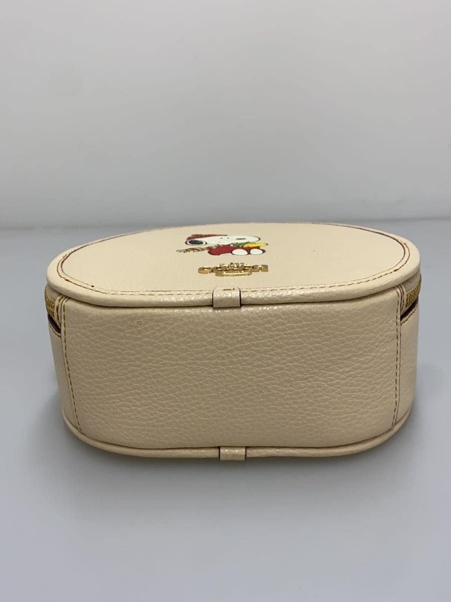 COACH Shoulder Bag Leather Cream 4
