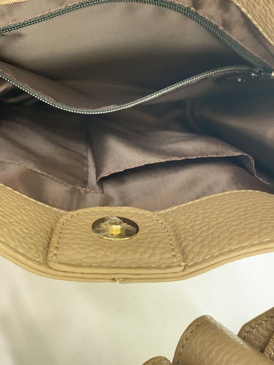 Other Brand Shoulder Bag Leather Brown Solid 5