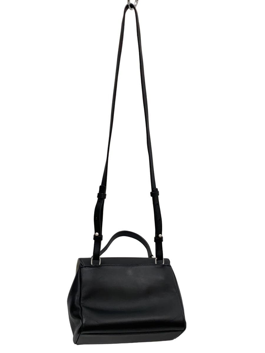 agnes b. Shoulder Bag Leather BLK 3