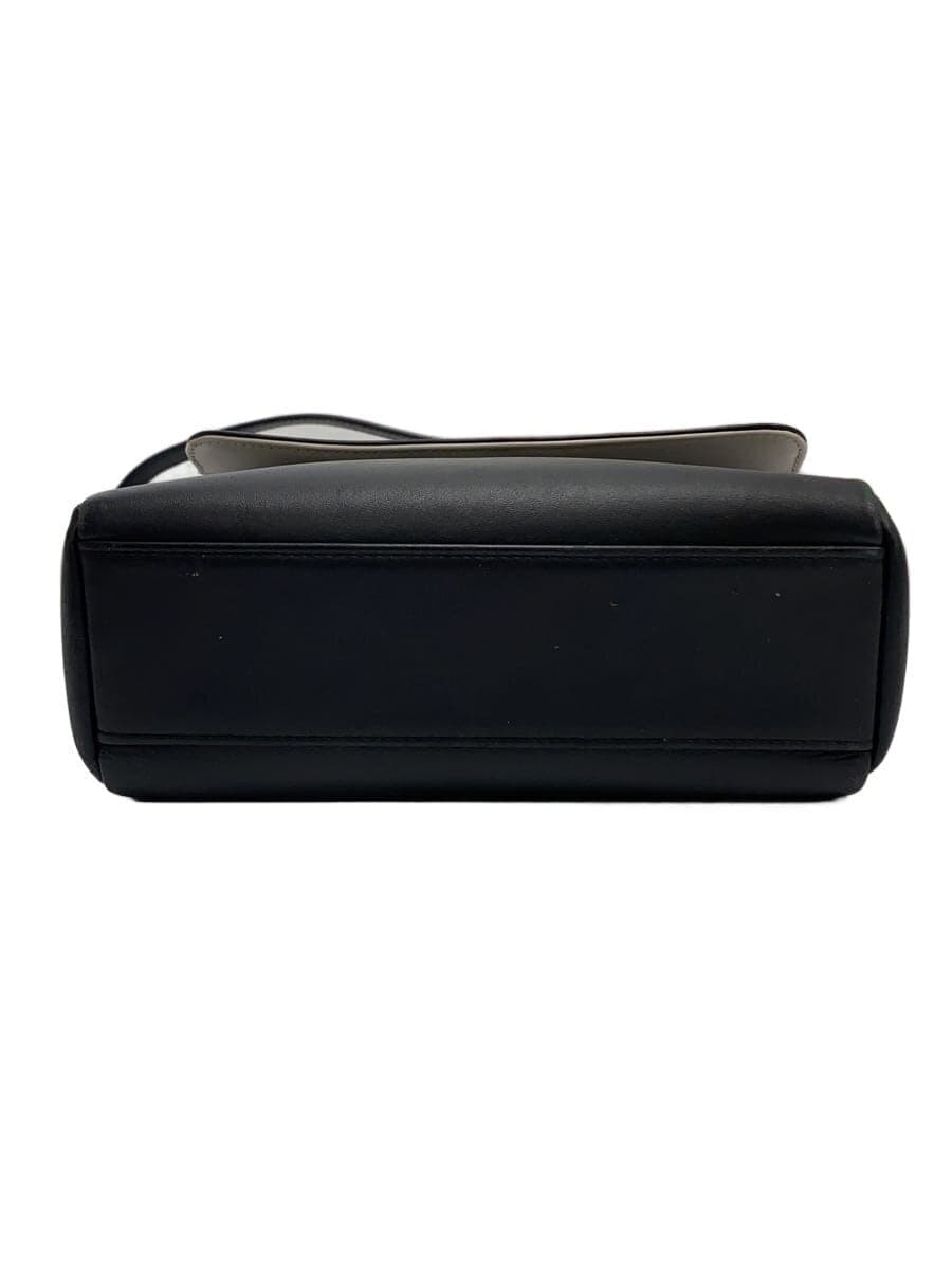 agnes b. Shoulder Bag Leather BLK 4