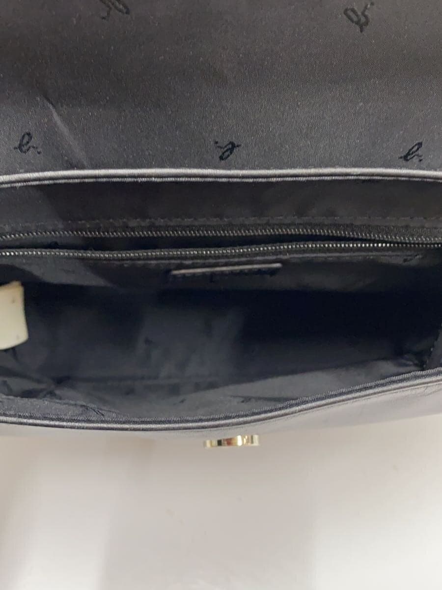 agnes b. Shoulder Bag Leather BLK 6