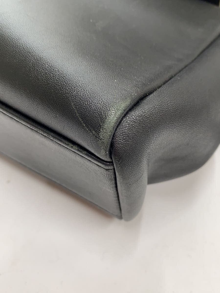 agnes b. Shoulder Bag Leather BLK 7