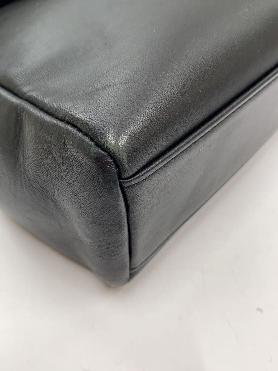 agnes b. Shoulder Bag Leather BLK 8