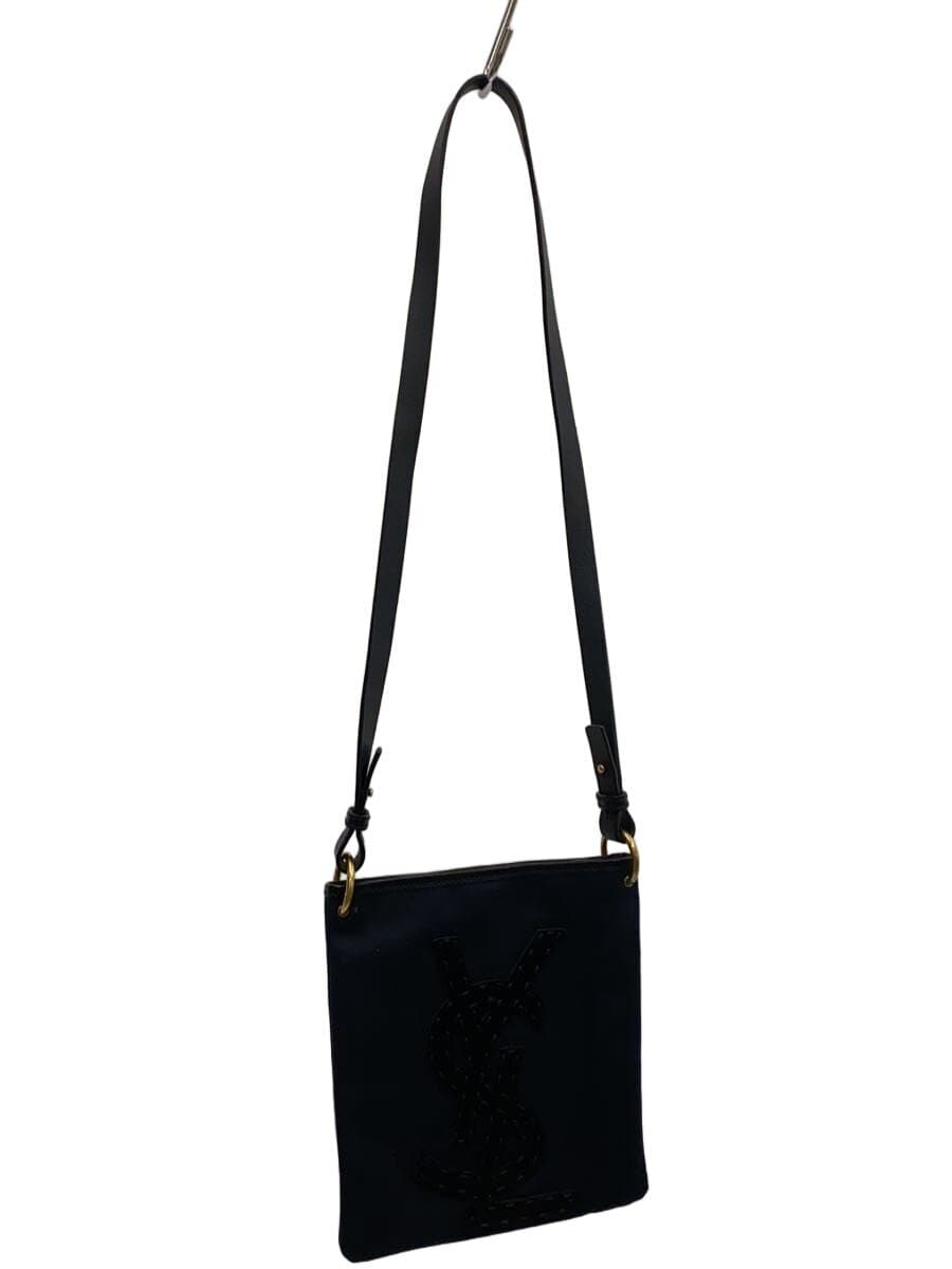 YVES SAINT LAURENT Shoulder Bag Canvas BLK