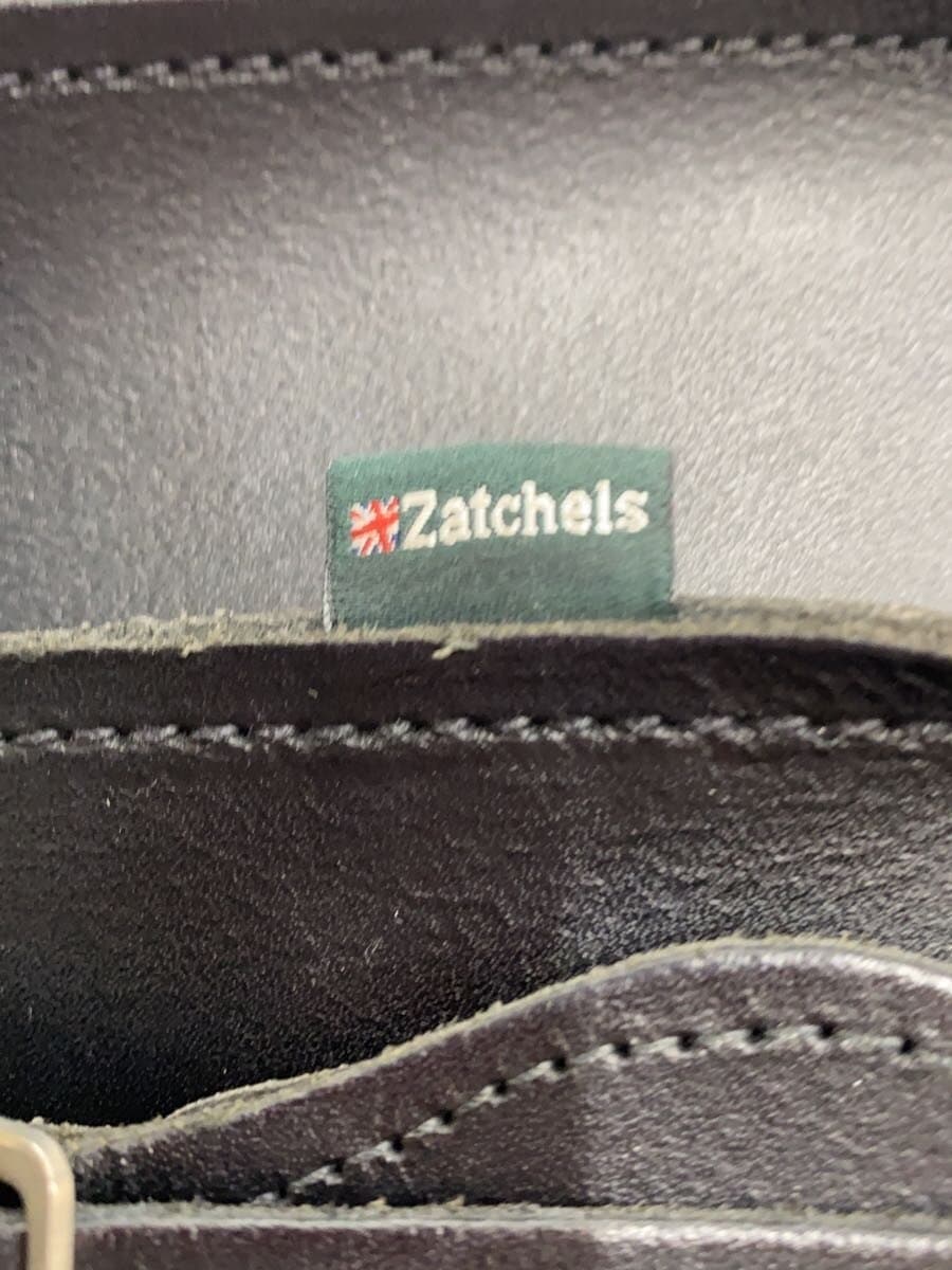 Zatchels Satchel Bag 11.5inch Shoulder Bag Leather BLK 5