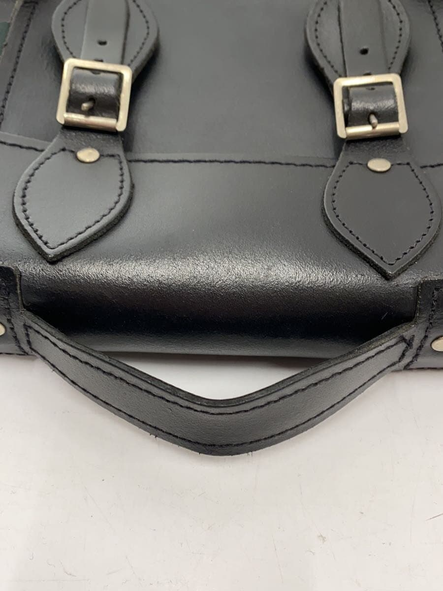 Zatchels Satchel Bag 11.5inch Shoulder Bag Leather BLK 7