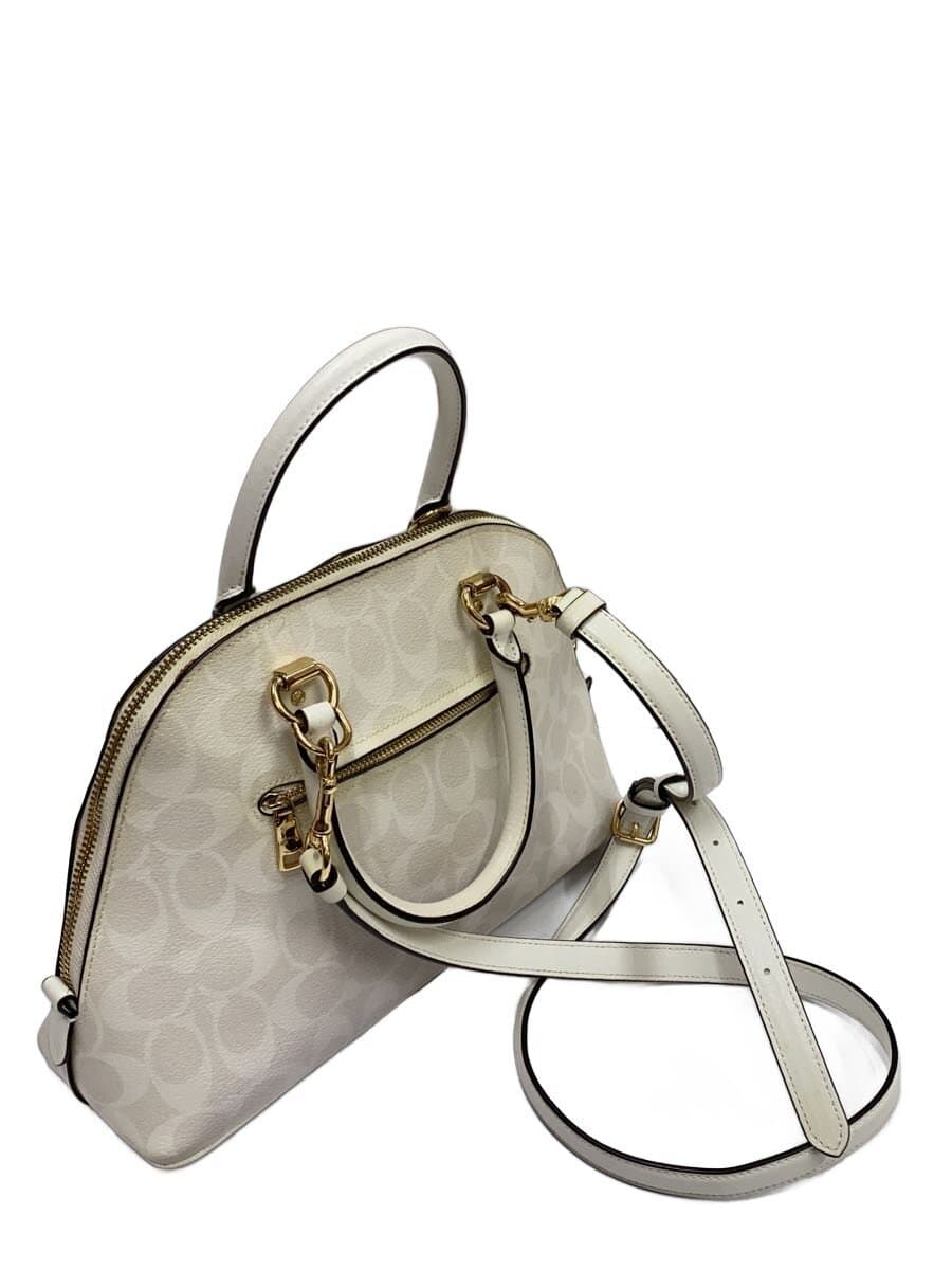 COACH Handbag_Signature_Red Leather PVC WHT All Over Pattern 2