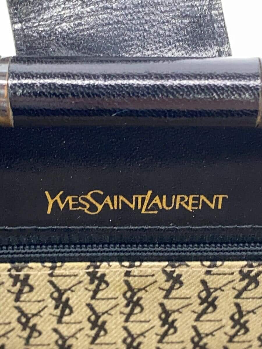 YVES SAINT LAURENT V-stitch Shows signs of use Clutch bag -- BLK 5